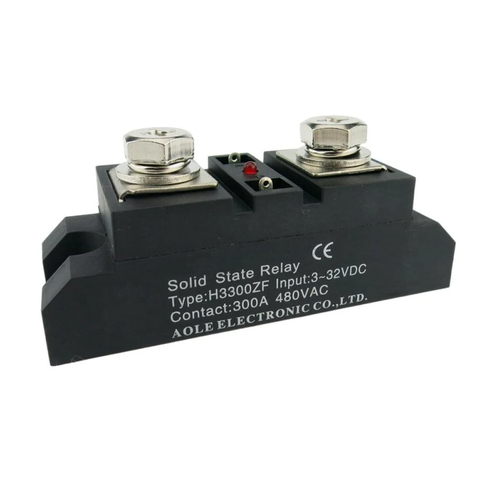 

Single-phase Solid State Relay H3300ZF Contactless 300A Solid State Relay DC Controls AC with Led Indicator Light