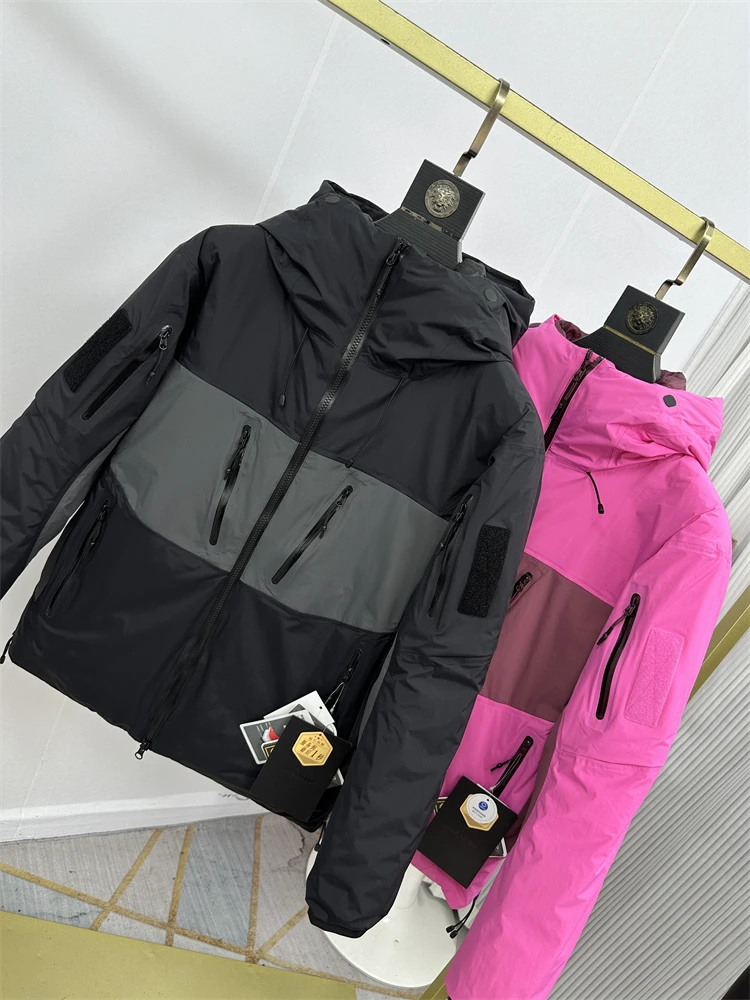 

High Loosen 90 down Feathers Full Glue Waterproof Outdoor Hooded Jaet Youth Faionable Thiened Zipper Closure Color B...