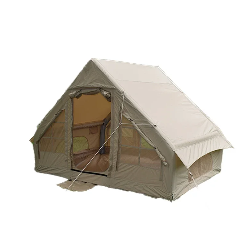 Wholesale Inflatable Air Tourist Tent Large Canvas Glamping Cabin Tent Family Outdoor Inflatable Camping Tent