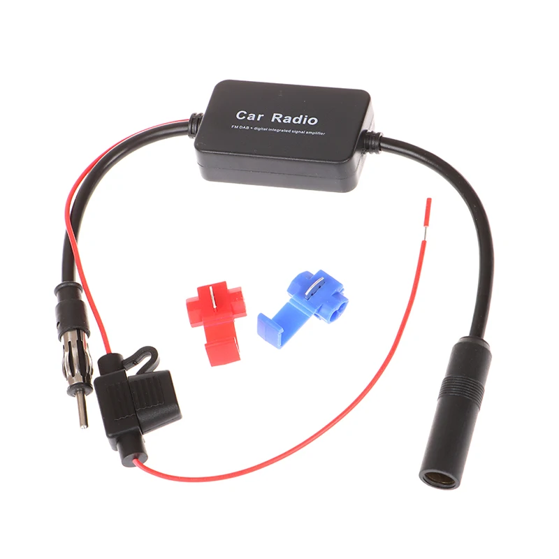 1Set Car Stereo FM & AM Radio Signal Antenna Aerial Signal Amp Amplifier Booster Cable