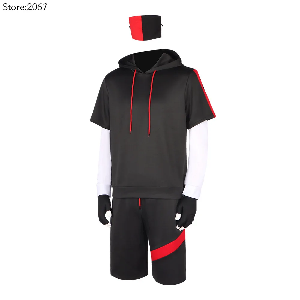 

Royale Ikonik Cosplay Costumes Anime Skin Hoodie Full Set Sports Sweatshirt Suit Outfits for Men Top Shorts Golves Halloween Set
