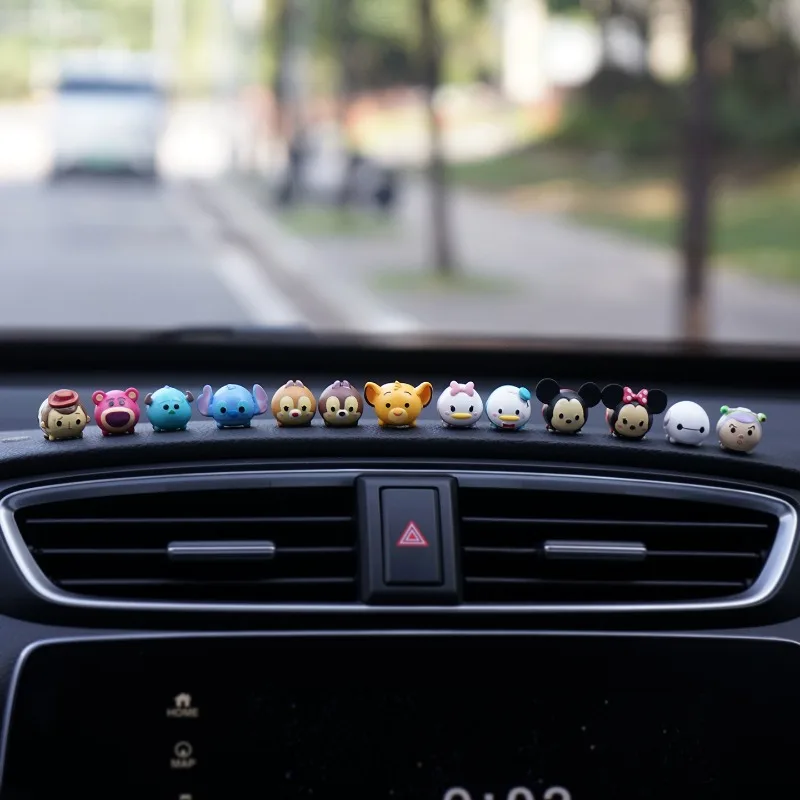 Q نسخة ميكي ميني دونالد داك اكسسوارات الديكور الداخلي للسيارة شاشة عرض لطيفة مرآة الرؤية الخلفية نافذة الديكور اللعب #2