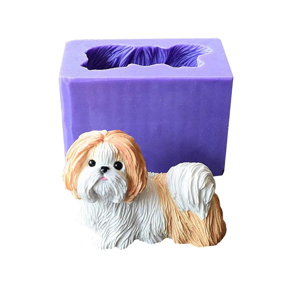 

Runloo Cute Shih Tzu Dog Silicone Mold for a Puppy Chocolate Moulds Dog Soap Molds