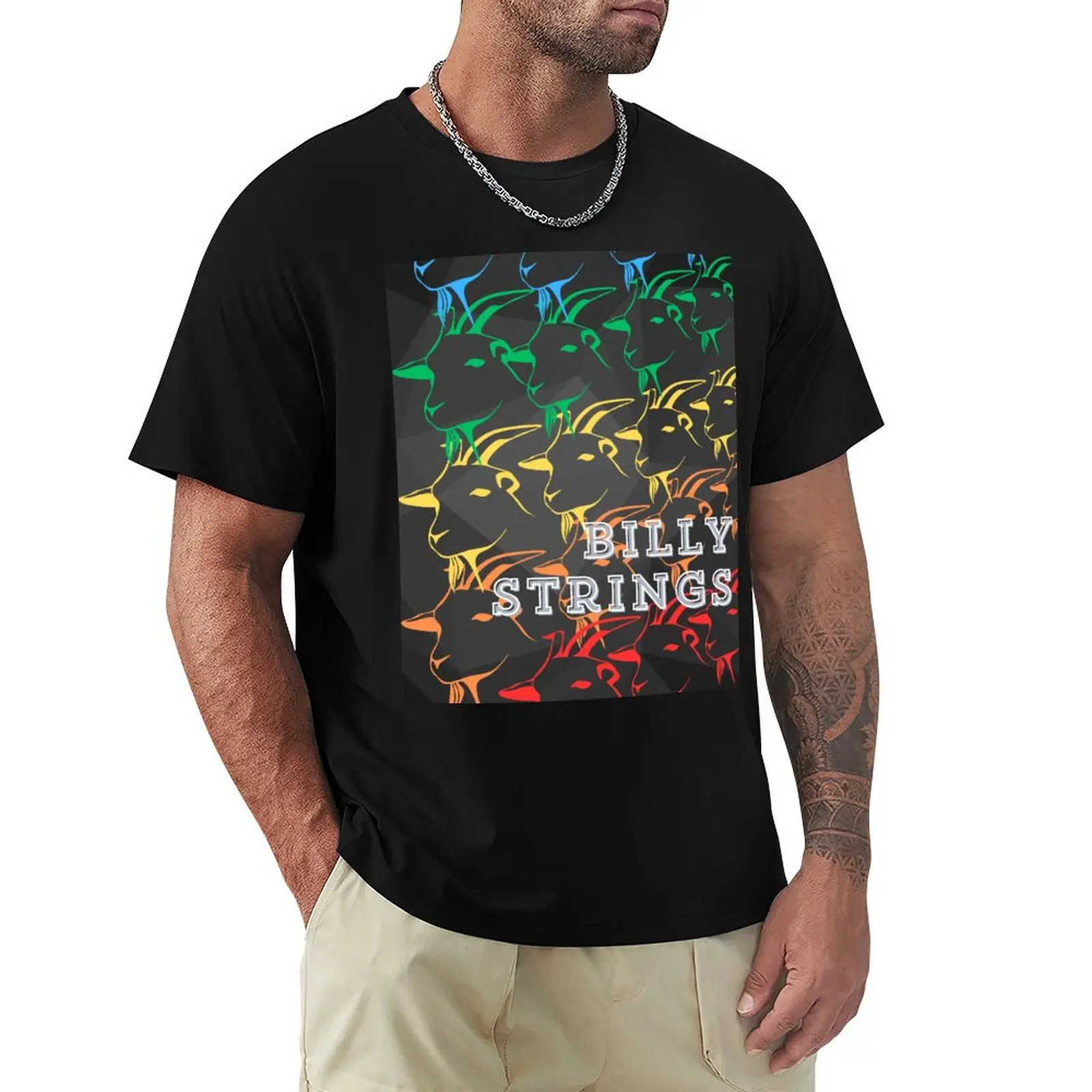 Billy Strings Goats T-Shirt Plus Size Simple Casual Top