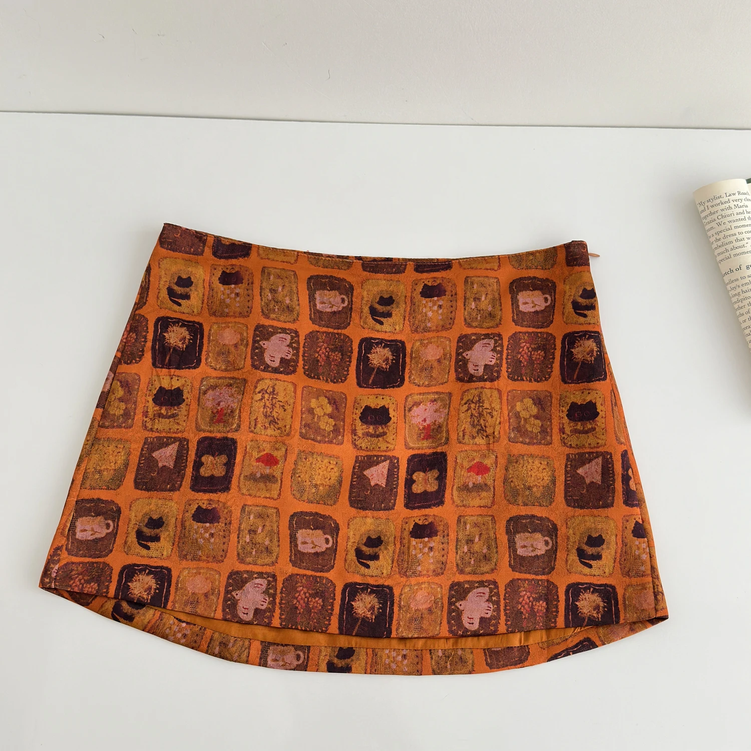 

Women's Summer Chic Cartoon Print Slim Mini Skirt Lady Streetwear Vintage Short Skirt