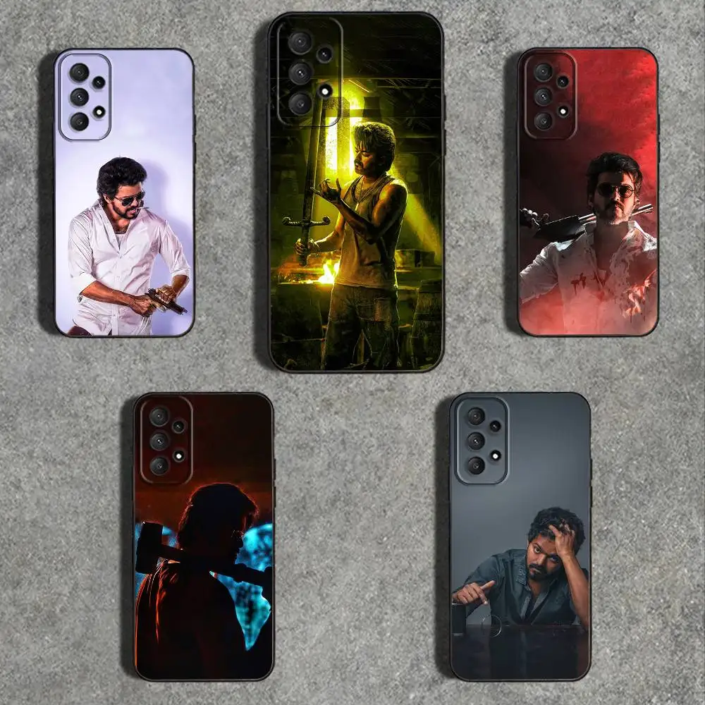 

Singer ThalapathyS V-Vijay Phone Case For Samsung Galaxy A73,31,32,72,41,53,52,71,22,5G,Note,J7,8,9 Soft Black Cover