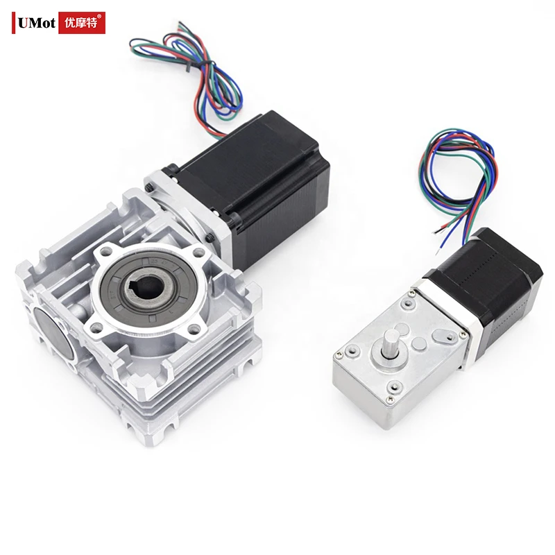 

UMOT Backlash 1.5 ° 28/35/42/57 мм Nema11/14/17/23, червячный мотор-редуктор, 24 В постоянного тока, шаговый двигатель с червячным редуктором, мотор-редуктор