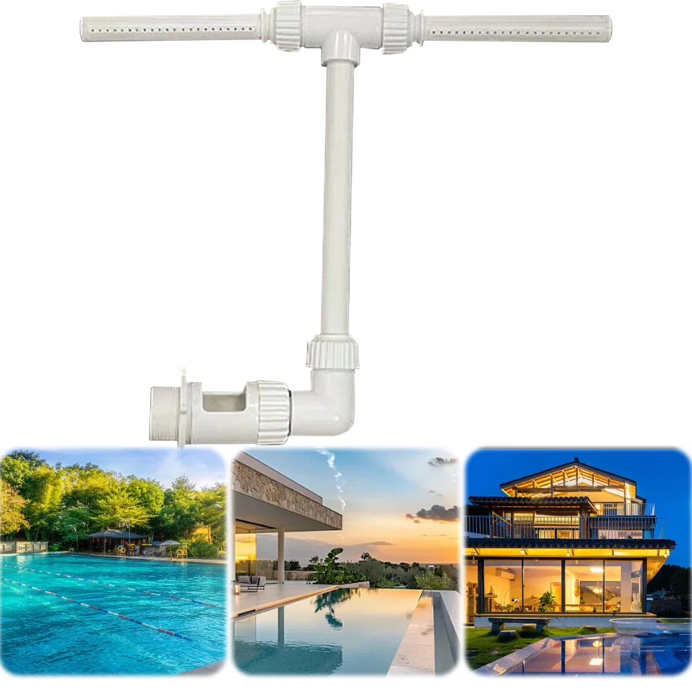 

Dual Spray Water Fountain Adjustable Height Waterfall Pool Sprinkler Pool Sprayer Fountain Bracket for Above In-Ground Pools
