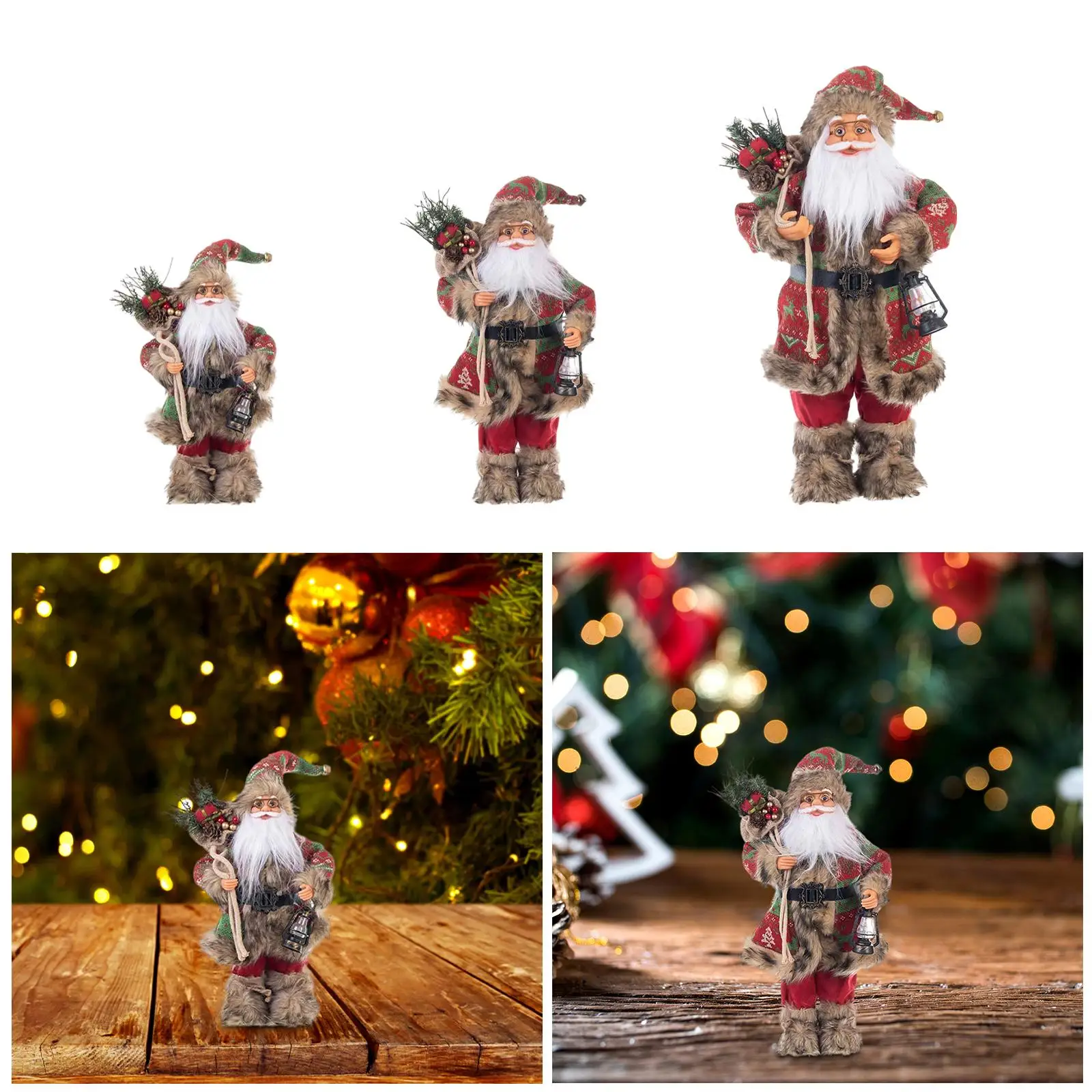 Staande Kerstman Ornament Santa Doll Xmas Decor Kerstman Beeldje