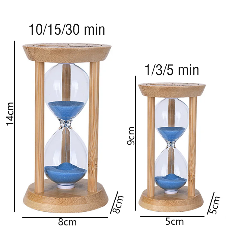 1-30 Minutes Newest Wooden Fluorescence Hourglass Desktop Decoration Sand Clock Creative Timer Sandglass Office Accessories Gift