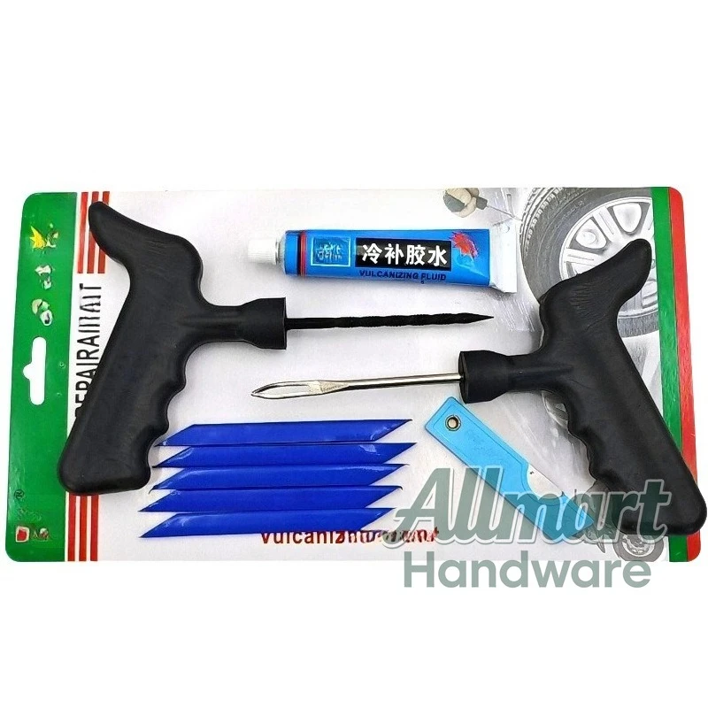 

Professional tire repair tool set, vulcanized rubber strip, emergency tire repair, car tire repair tool, 9pcs
