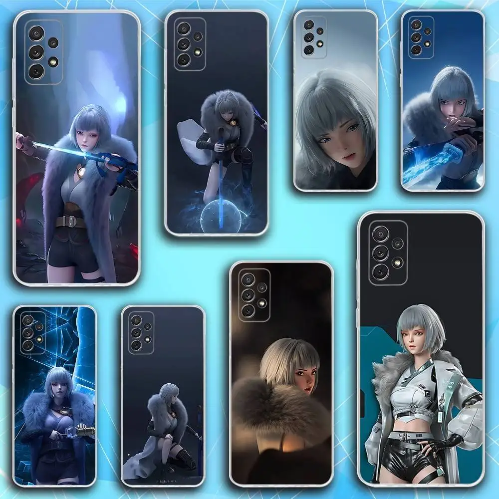 

Anime L-Ling Cage Phone Case For Samsung S30,23,21,22,20, FE lite,S10,9,8,7 PIus Note20ultra Soft Transparent