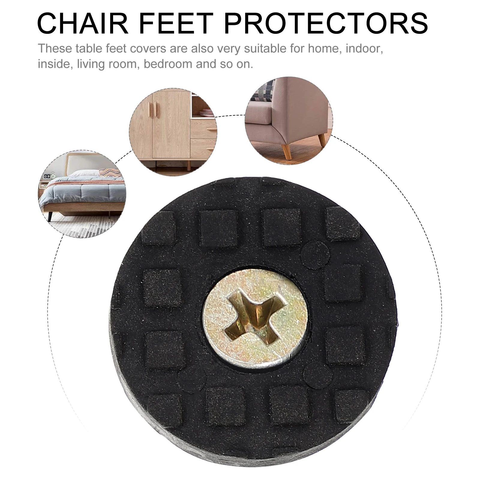 

28 Sets Table Feet Pads PVC Steel Furniture Protectors Desk Mats Chair Leg Pads Noise Reduction Floor Protector Pad