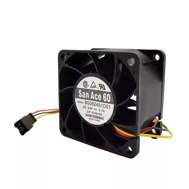 オリジナル三洋電機サンエース-60-9g0624s1d01-24v-07a-6038-60-ミリメートル-6-センチメートル-3pin-デュアルボールベアリング日本インバーターサーバー冷却ファン