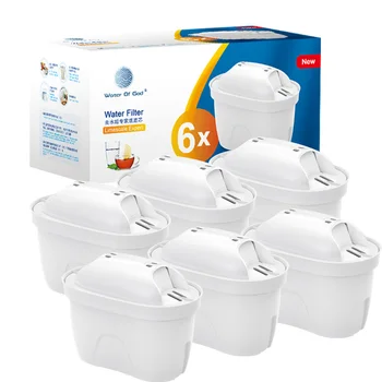 Brita Maxtra용 워터 필터 카트리지, Limescale 염소, 오염 물질 정화 주전자 활성화 탄소 워터 필터, 2PCs, 6PCs