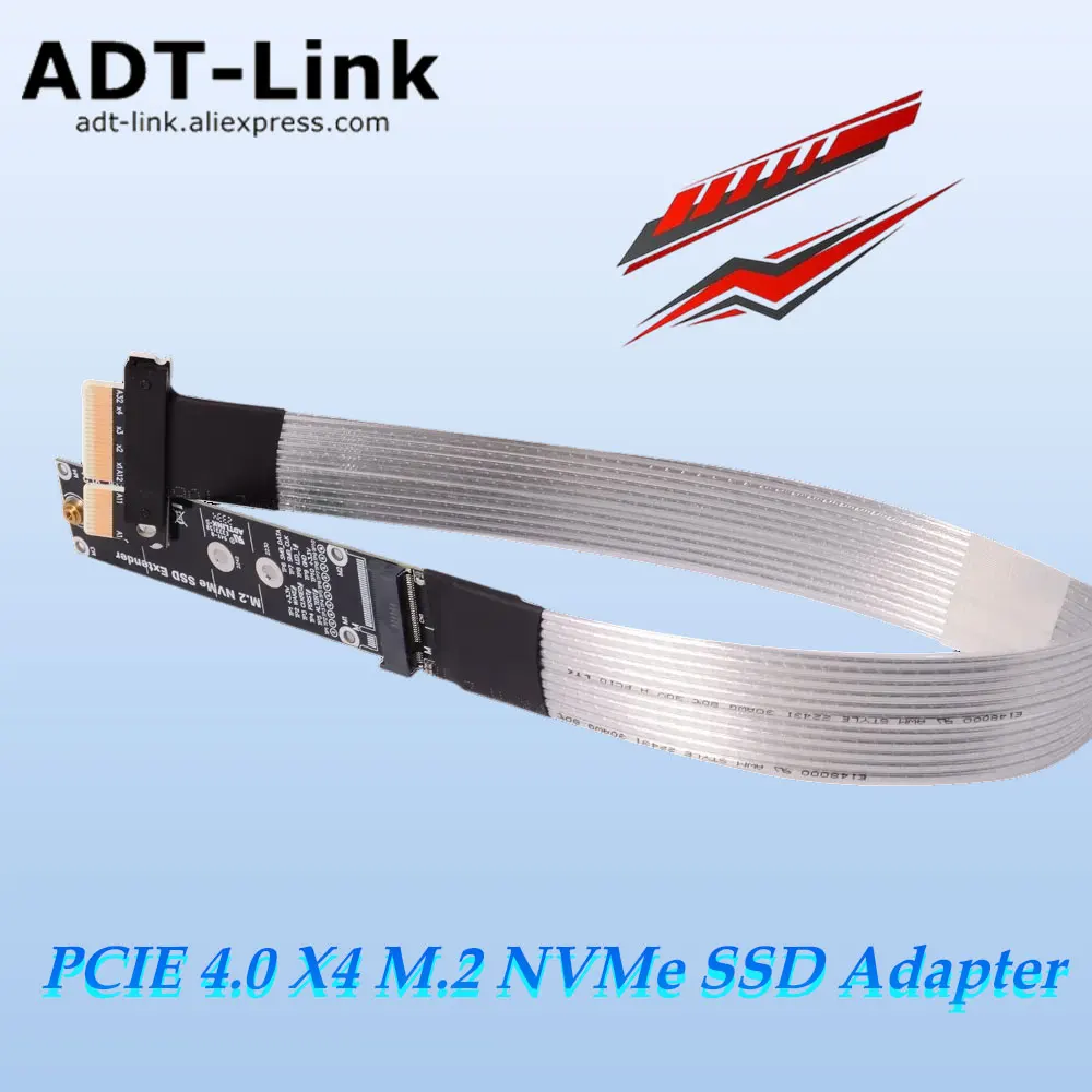 

ADT-Link PCIE 4.0 X4 M.2 NVMe Ultra SSD-адаптер-удлинитель Gen4.0 PCIe 4X для M2 NVMe SSD 2280 22110 Riser Card