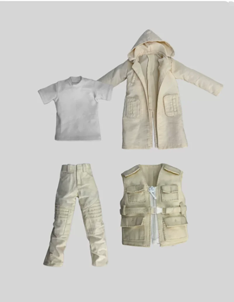 1/6 schaal, modieuze trenchcoat, windjack, vest en broek voor mannen, geschikt voor 12 inch figuren, voor doe-het-zelfprojecten.