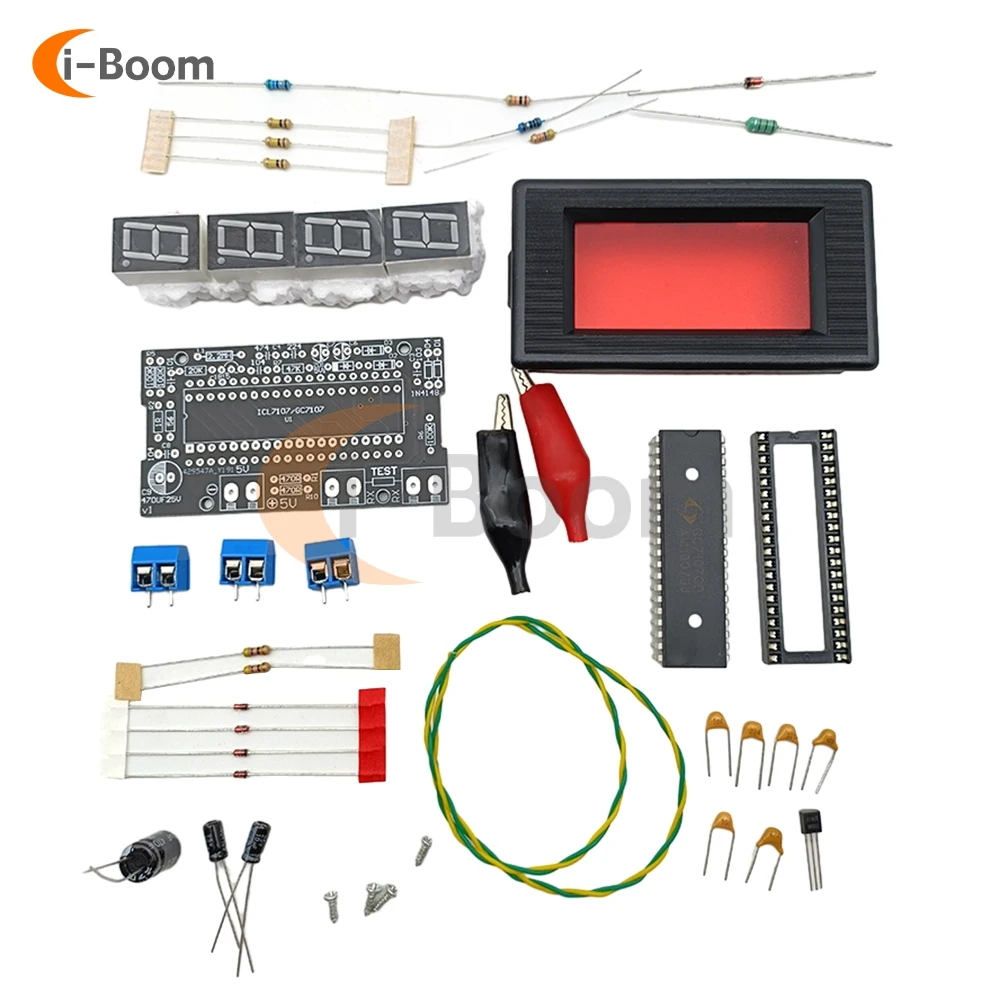 DC5V Resistance Tester Ohmmeter Digital Display DIY Electronic Practice Kit Soldering Practice Module