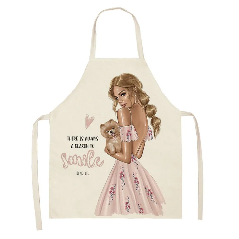 2024 New Apron Mother\'s Day Parent-child Apron Home Kitchen Men\'s Cooking Anti-fouling Linen Sleeveless Bib