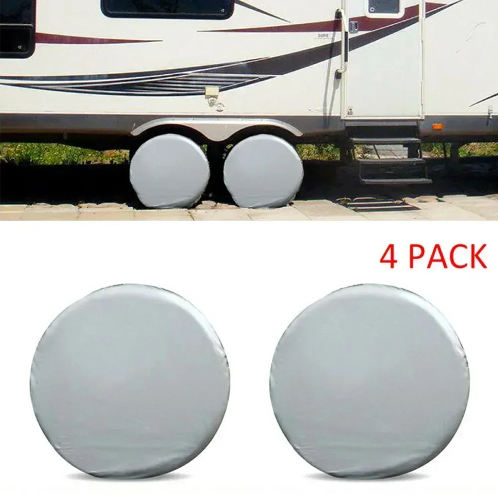 

4x Car Tire Cover Auto Spare Wheel Tire Cover Protector Waterproof Trunk RV Trailer Car Truck RV Parts Accessories Cars Styling