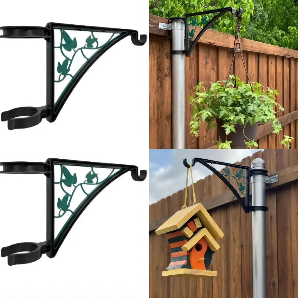 

2pcs Fence Hooks Heavy Duty Patio Hooks Versatile Hangers For Hanging Flower Baskets Wind Chimes Planters Bird Feeders Lights