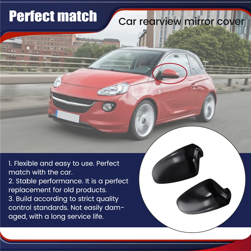 

A09E-Car Rearview Mirror Cover Door Mirror Shell 13265451 13265452 For Opel Vauxhall Astra J Adam Side Rear View Mirror Cover