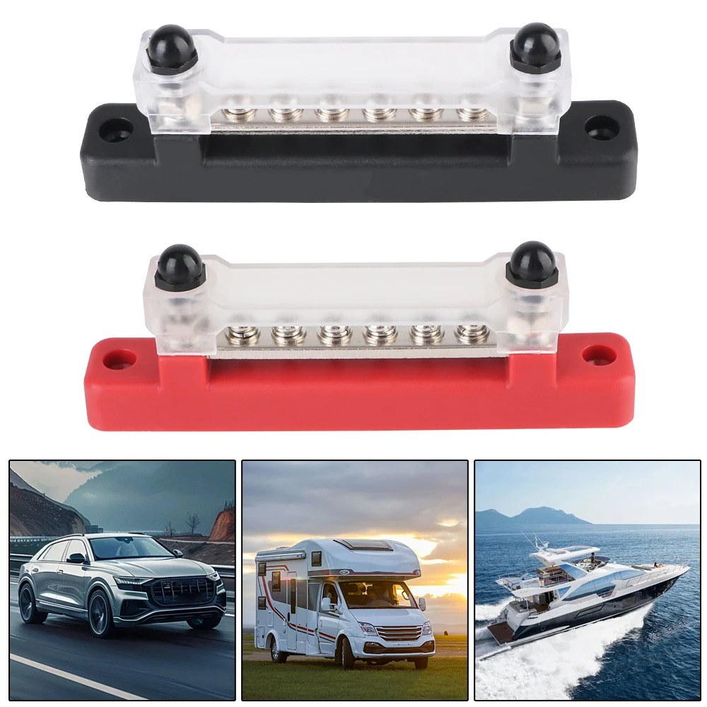 

Boat Distribution Block 6 Ways Electronics Junction Bus Bar Splitter 48V 150A Marine Busbar Truck Car Fuse Socket Power Adapter