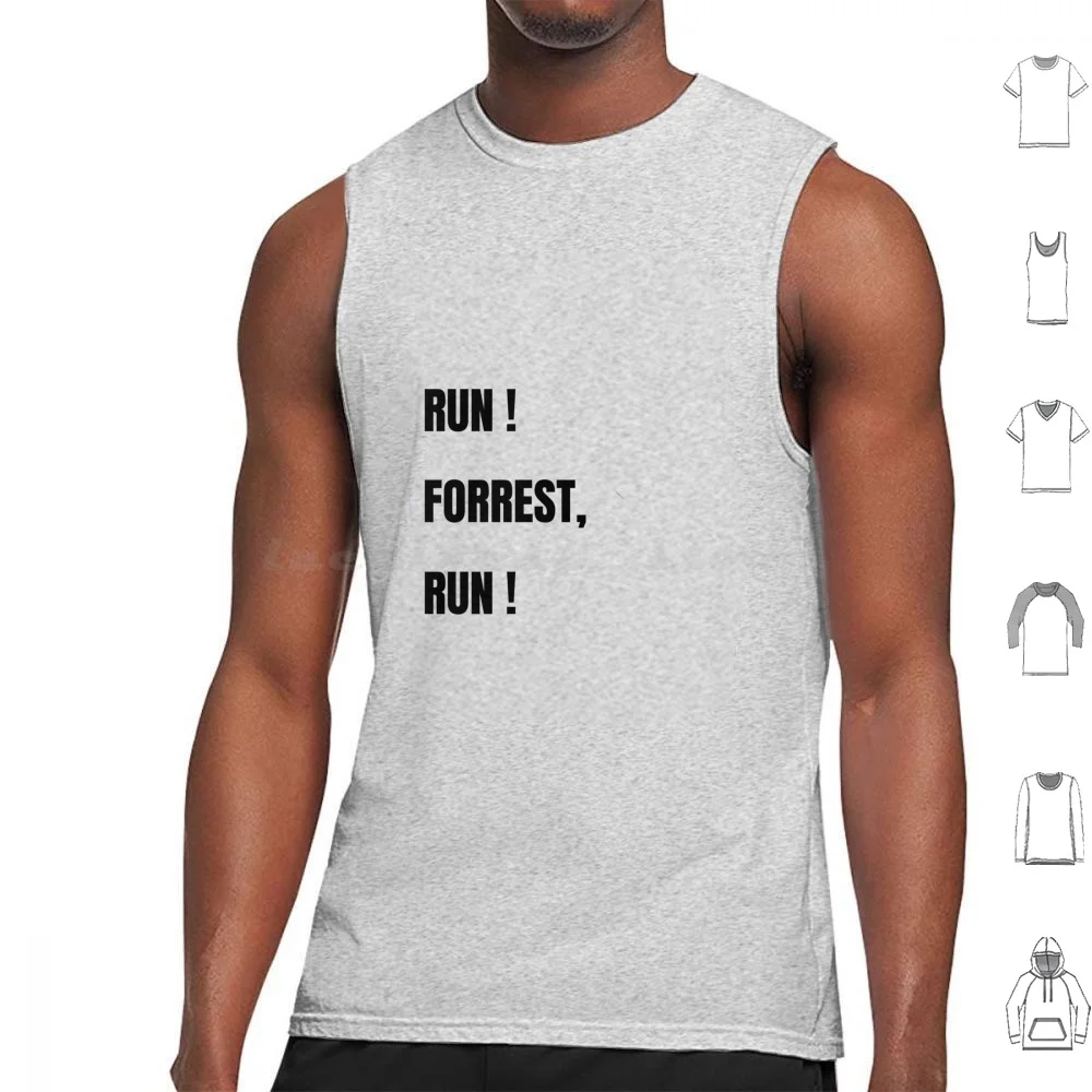 Forrest Gump-Jenny Curran: ¡Correr! ¡Forrest, ejecutar! Camisetas sin mangas de algodón con estampado Forrest Gump Tom Hanks Gump Movie Run Forrest Run