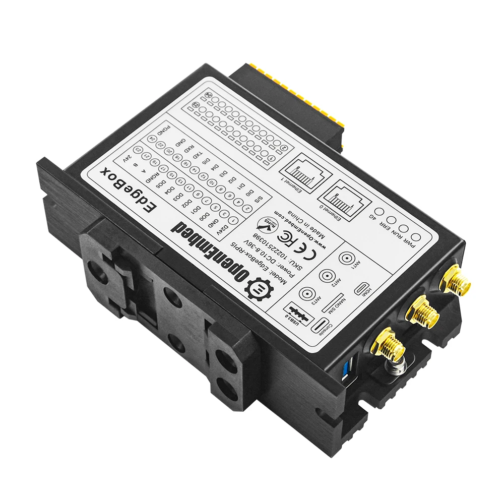 Customization PLC Motion Controller Edgebox-RPI5 Raspberry Pi CM5 WIFI 4G LTE RS485 6DI 6DO PLC Programming Automatic Control