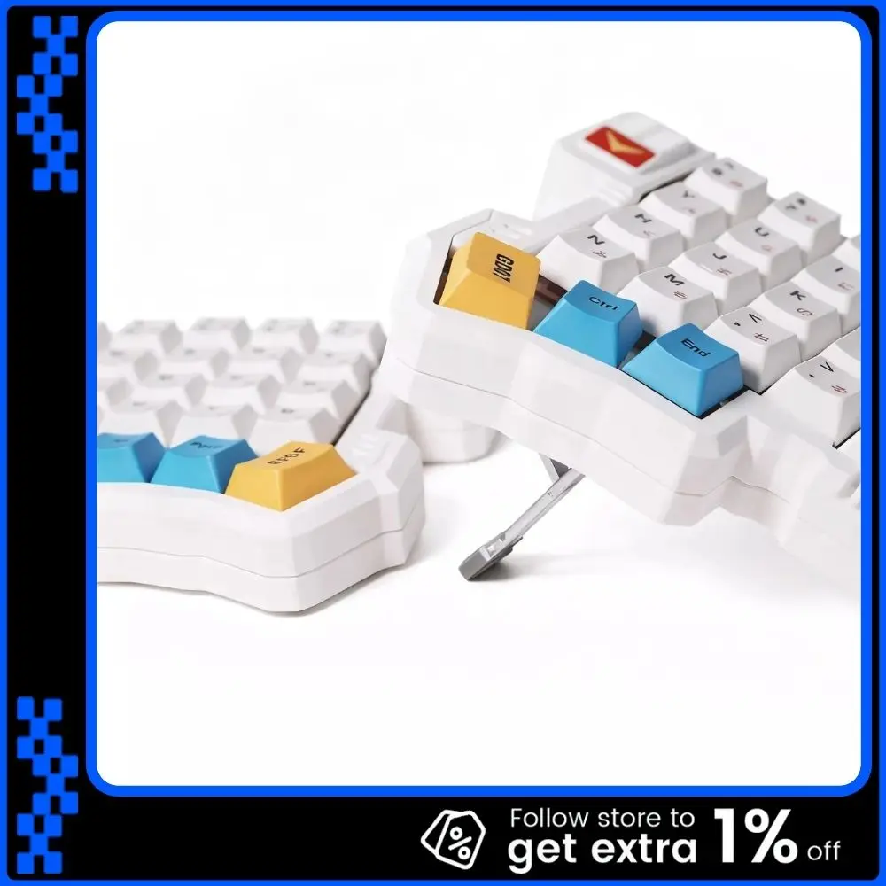 

Silakka54 Split Keyboard Wired Ergonomics Custom Keyboard Adjustable Inclined Support Support Qmk/Vial Split Keyboard