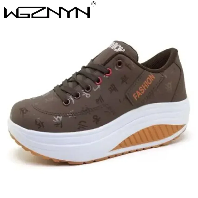 NEW Brand Sneakers Women Rocking Shoes Casual Fashionable Womens Chunky Designer Sneakers Platform Swing Shoes Zapatillas Mujer
