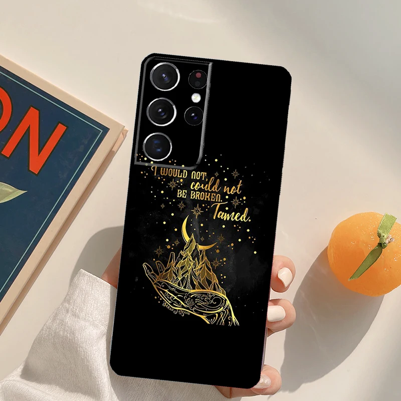 Etui na telefon Fury Sarah J Maas A Court of Mist dla Samsung Galaxy S24 S25 Ultra S20 S21 S22 S23 Plus S9 S10 S24 FE Back Cover