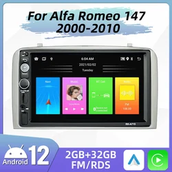 2 Din Android Car Stereo Screen for Alfa Romeo 147 2000 - 2010 7 Inch Car Radio Multimedia Player GPS Aotoradio Carplay Auto