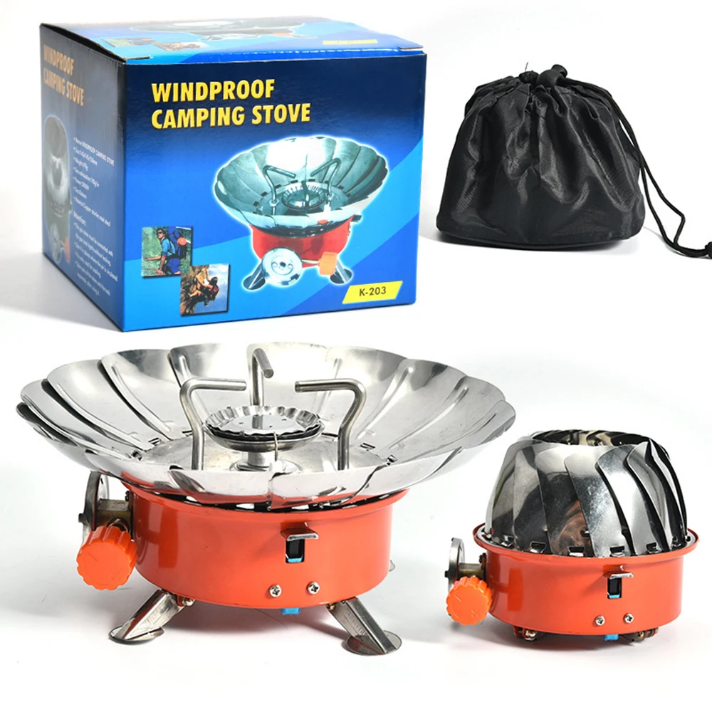 Desert Fox Camping Gas Stove Burner Outdoor Portable Windproof Cooking Stove Ultralight Tourist Cooker Hiking Equipment