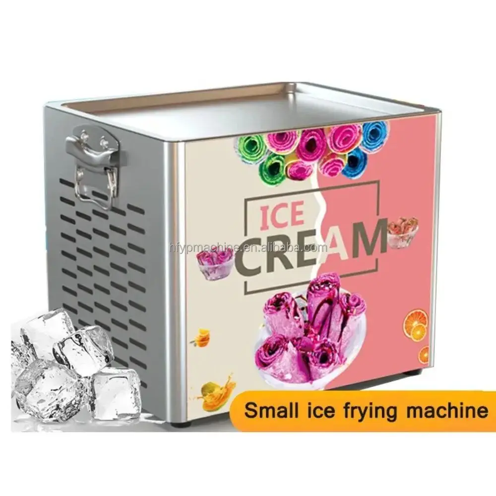 

Sauces Creams Chocolate Desserts Ice Cream Maker Commercial Mini Thailand Fried Ice Cream Roll Machine Rolling Ice Maker