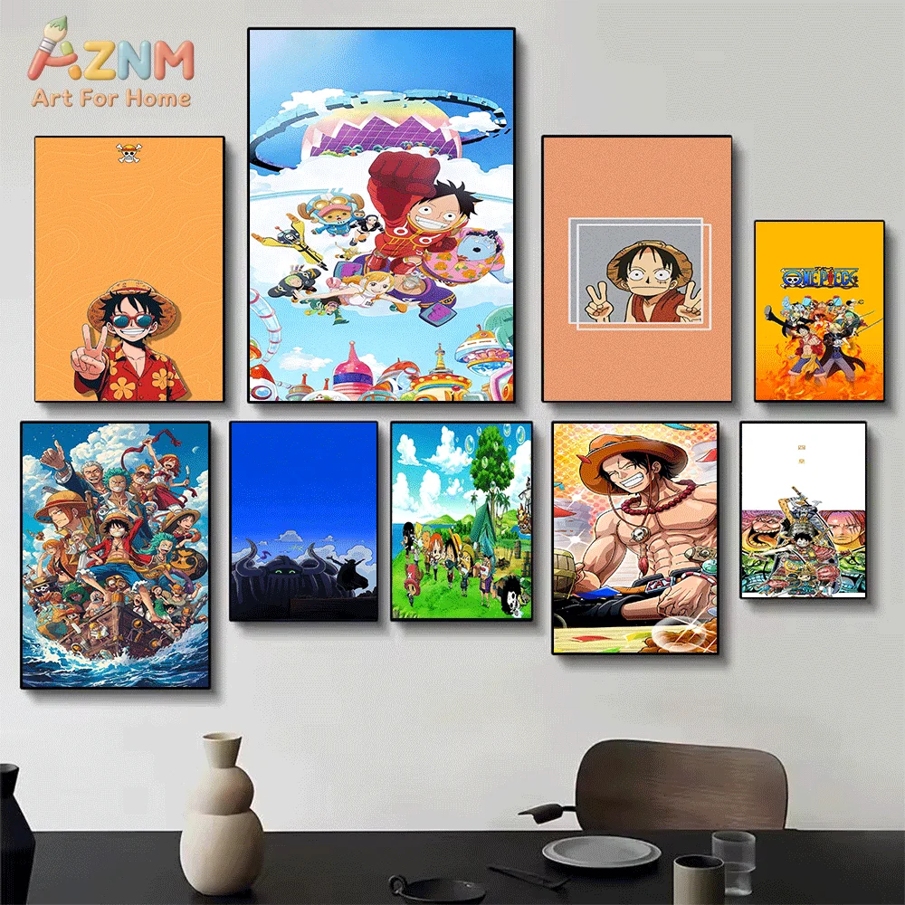 AZNM ingelijste canvas print O - One Piece Straw Hat recensie en prijs