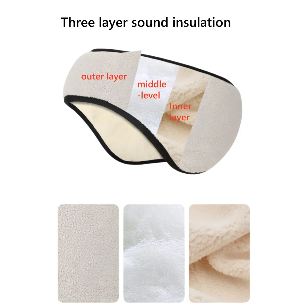 Adjustable Sleeping Soundproof Earmuffs Unisex Winter Warm freeze-proofing Ear Muffs Multi Functional Comfortable Eye Ear Cover