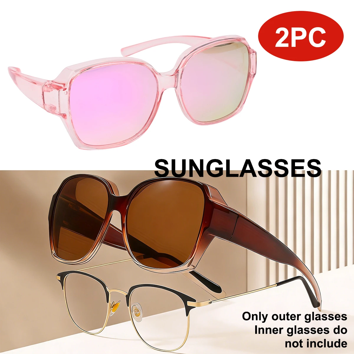 Fit Over Sunglasse Polarized Men UV400 Goggles Outdoor Driving Fishing TR-90 Frame Cover Sun Glasses Discoloration T01