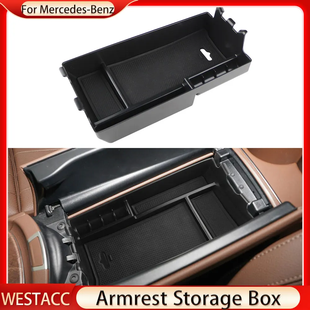 Car Center Armrest Storage Box for Mercedes Benz E Class W213 E200 300 2016 - 2019 CLS 2018 2019 Container Accessories