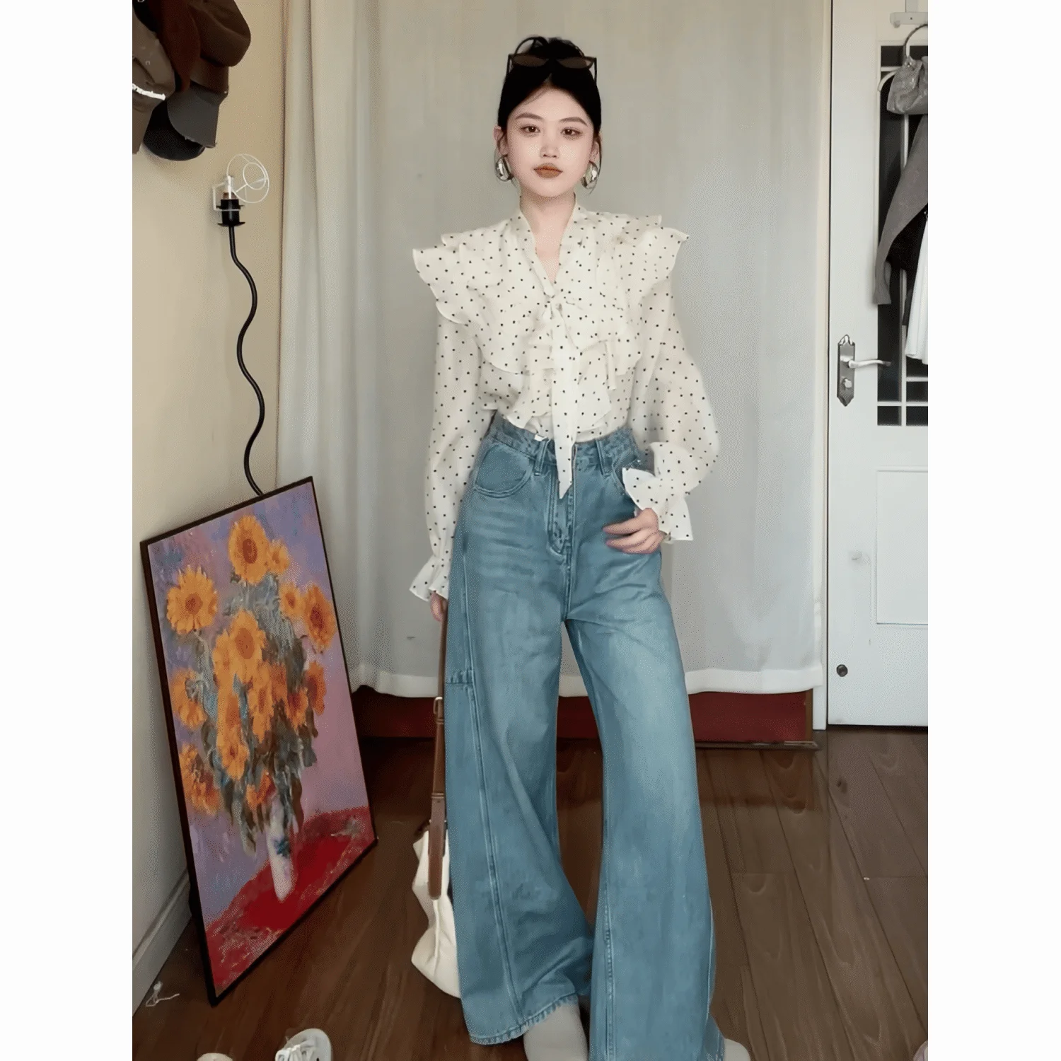 

Рубашки с длинным рукавом, женские шифоновые блузки с рюшами, облегающие милые женские минималистичные весенние повседневные наряды в стиле ретро во французском стиле