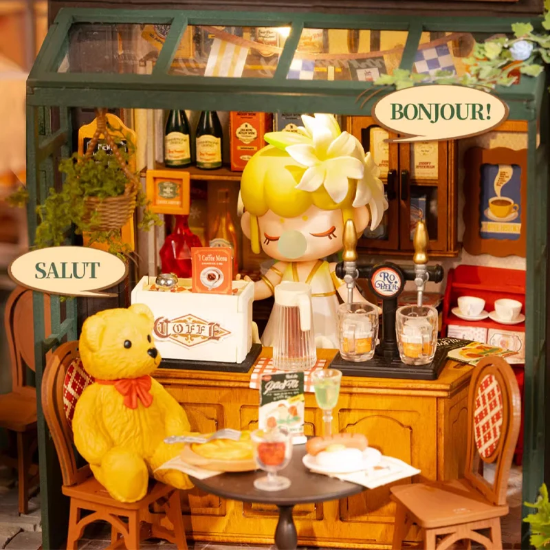 อะนิเมะ Kawaii การ์ตูน DIY Handmade Hut Art Miniature House บ้านเด็กประกอบอาคารบล็อกของเล่นหญิงของขวัญวันเกิด