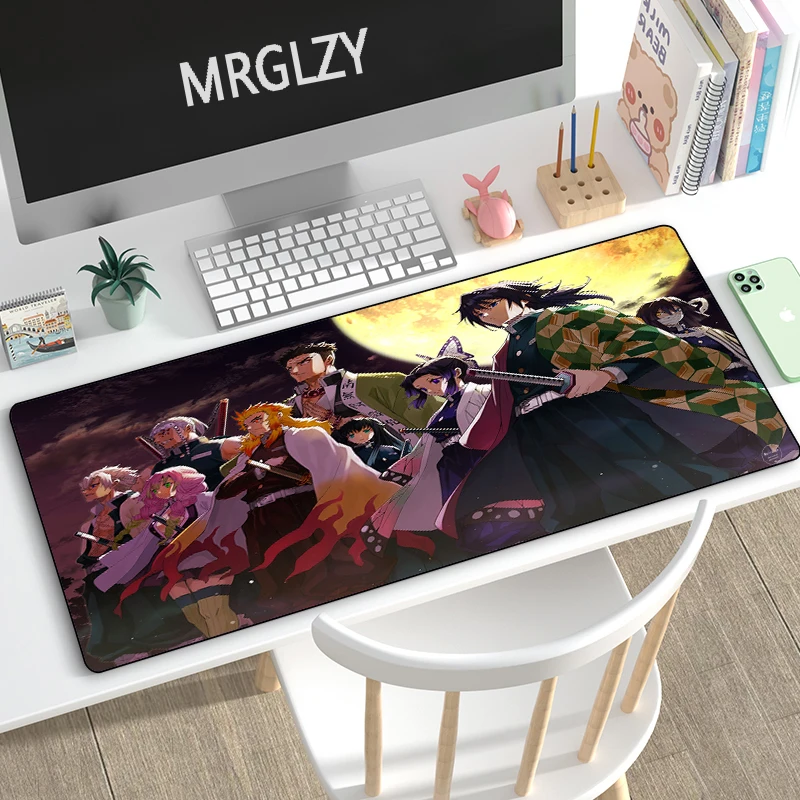 

MRGLZY Kimetsu No Yaiba Large Mouse Pad Demon Slayer MousePad Hot Anime Computer Gaming Peripheral Accessories Desk Mat for LOL