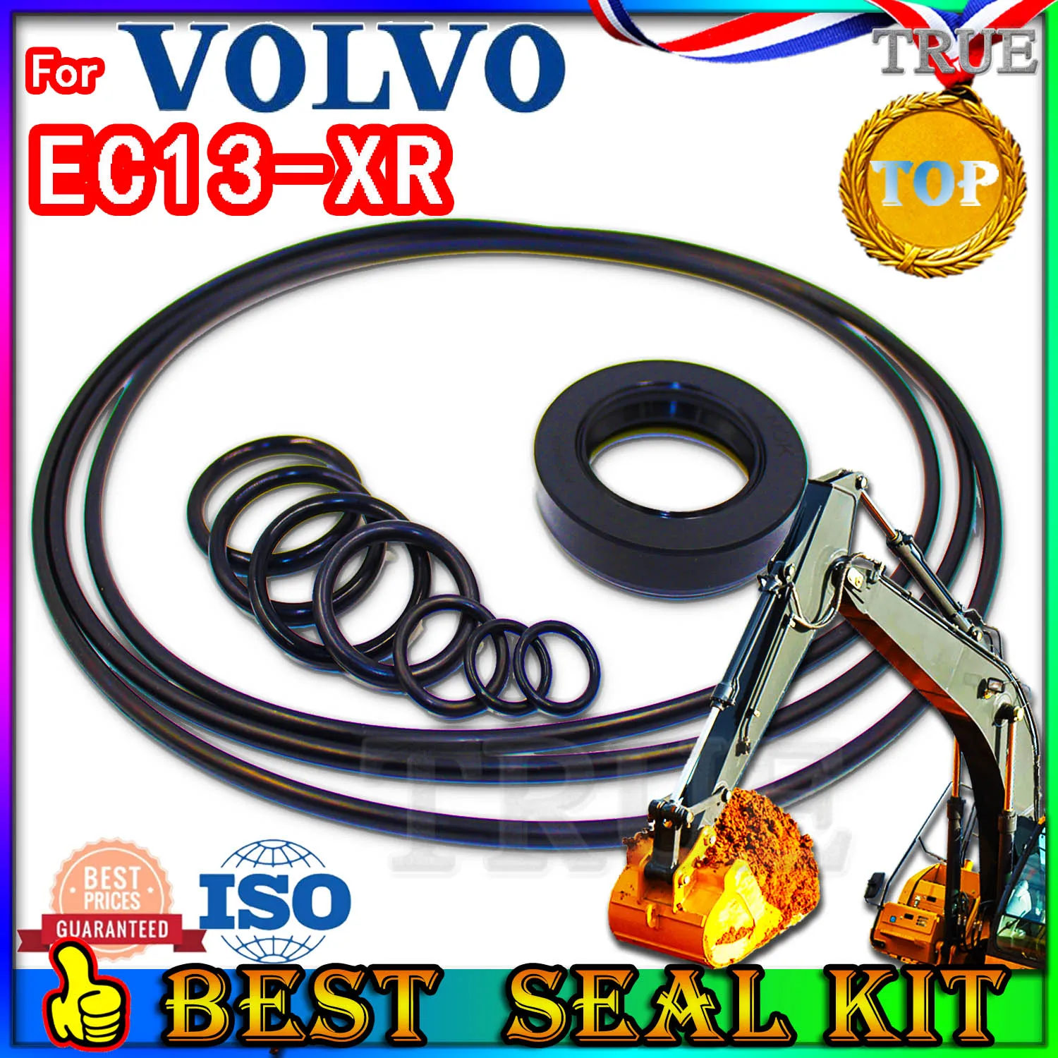 For VOLVO EC13-XR Oil Seal Repair Kit Boom Arm Bucket Excavator Hydraulic Cylinder EC13 XR Nitrile NBR Nok Washer Skf Service