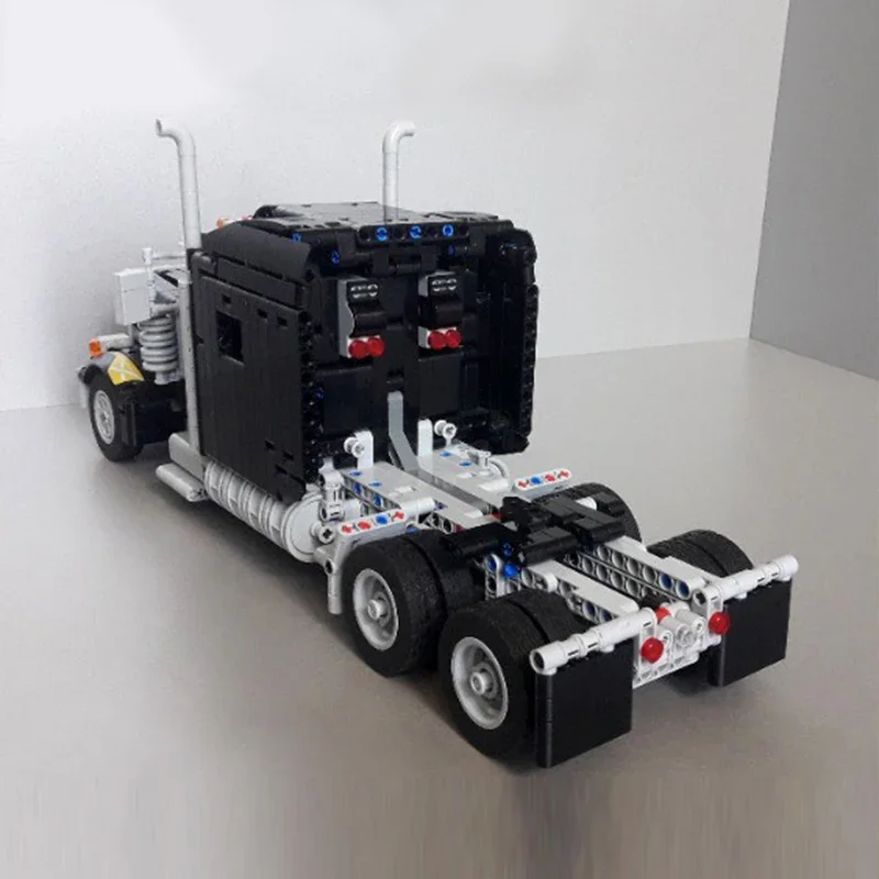 high-performance 1:21 big rig class 8 trucks bricks power functions blocks electric motor building moc unique klocki display