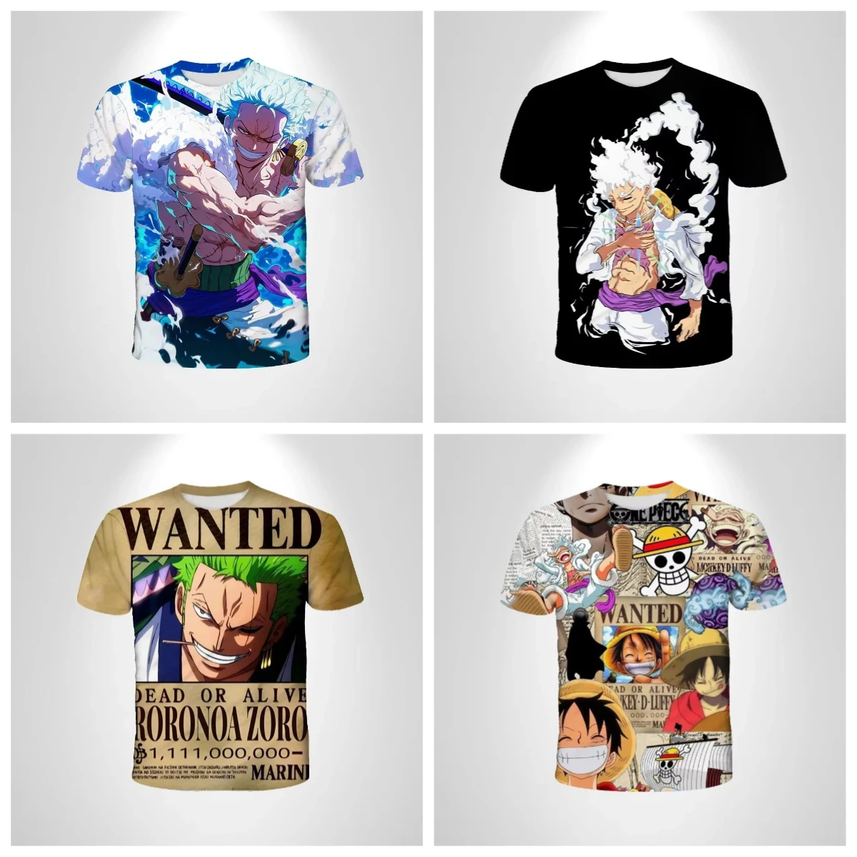 

25 Summer Hot-selling New Japanese Animation ONE PIECE 3D Printing Role-playing T-shirt Outdoor Casual Street Short-sleeved Top