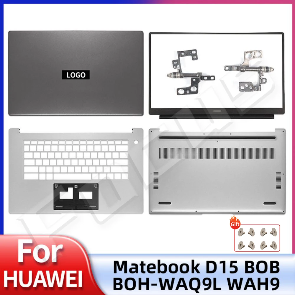 

New Case For Huawei Matebook D15 Boh-WAQ9L Bob-WAE9P LCD Back Cover Bezel Palmrest Bottom Cover Hinges