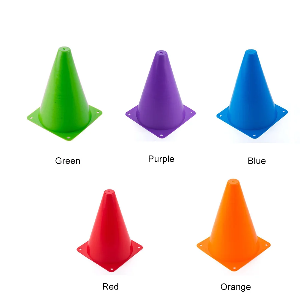 10pcs Solid Road Pile Traffic Cone Training Equipment Barrier Bucket Thicker Plastic Basketball Home Anti-freezing With Hole