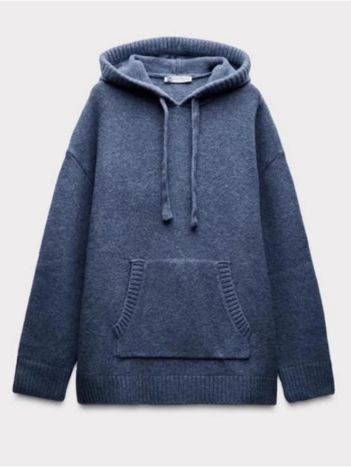 Spring 2025 Women's Lazy Style Oversize Knitted Hoodie Sweatshirt Drawstring New Arrival Korean Style Regular Fit Long Sleeve