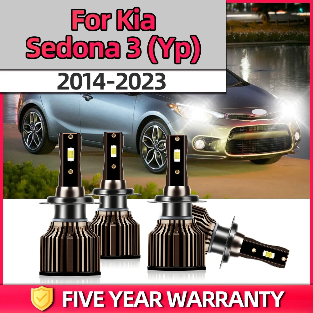 

TEENRAM Auto Led Headlight IP68 Waterproof 20000LM Vehicle Parts CSP Chip Auto Car Turbo Lamps For Kia Sedona 3 (Yp) 2014-2023