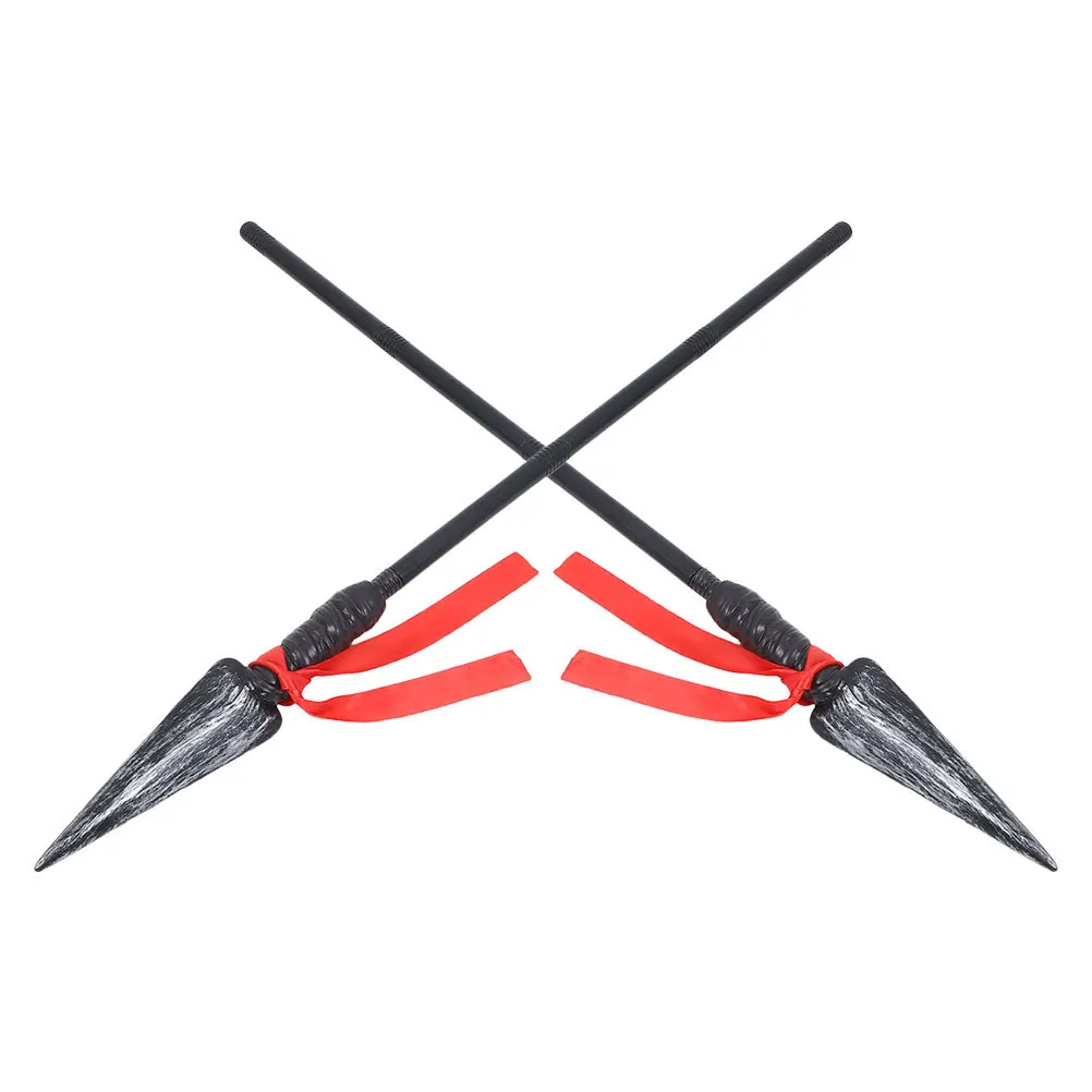 2Pcs Medieval Knight Costume Props Red Tassels Lightweight Roman Cosplay Accessories for Dress-Up Party Stage Performance Role